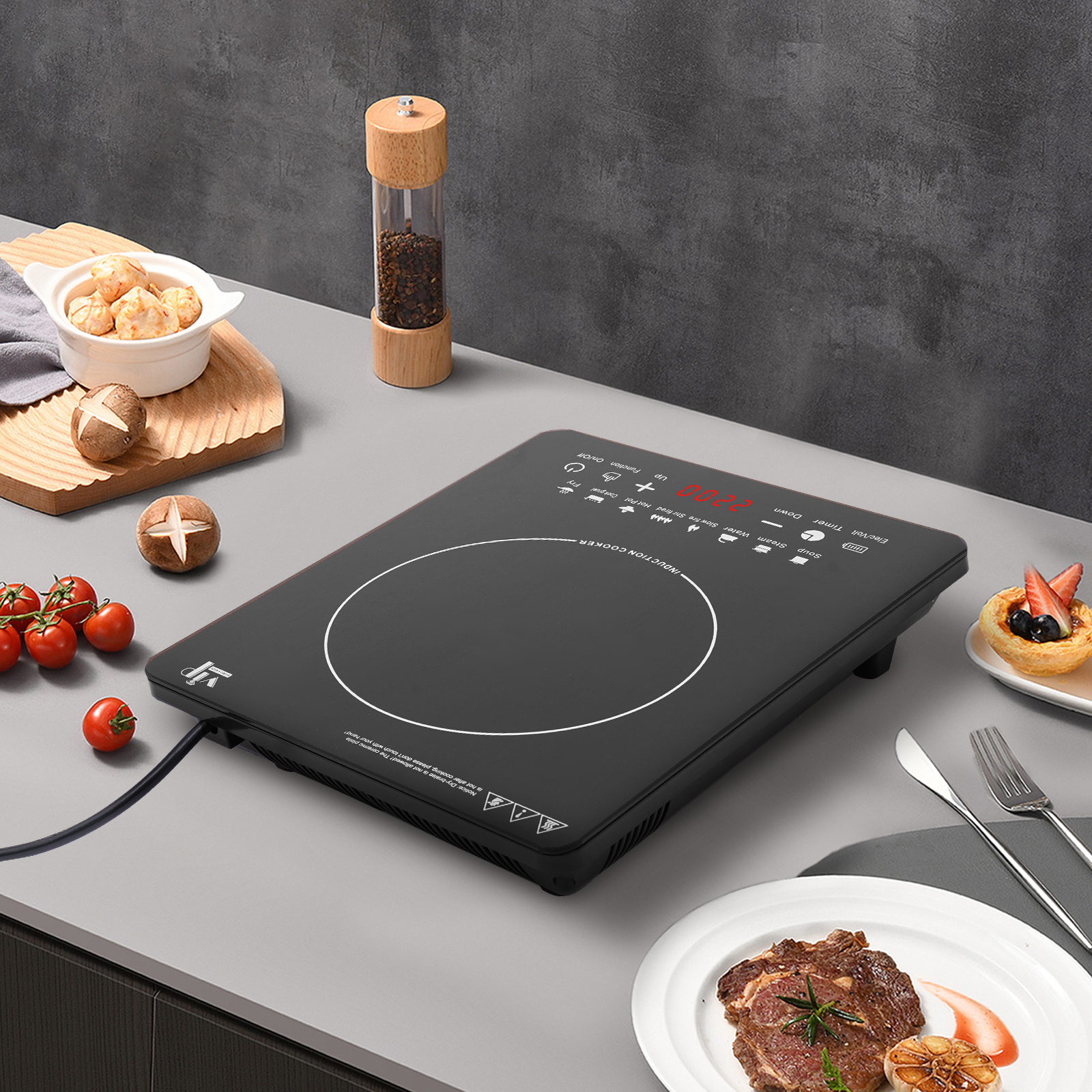 Induction Cooktop Portable - Electric Induction Cooker, Induction Cooktop, 750W