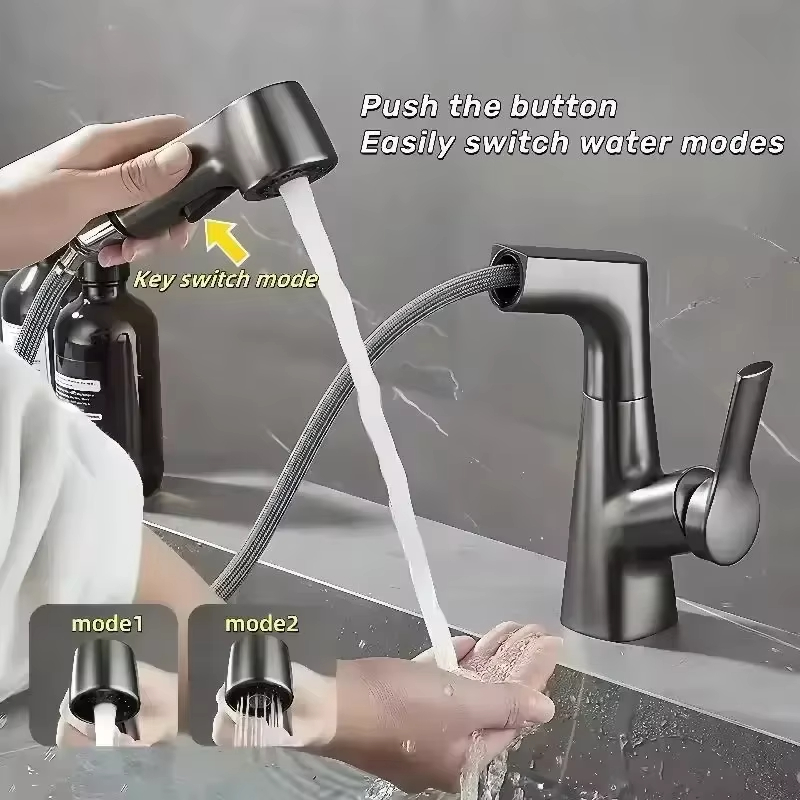 Kitchen Appliances Unit - Pull Out Lift Kitchen Faucet 360°