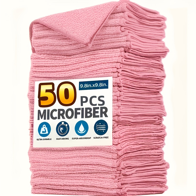 Kitchen Appliances In - 1-50Pcs Light Pink Microfiber Kitchen Towels