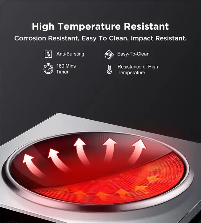 3500W Concave Flat Commercial  - مراجعة Induction Cooktop Portable وسعره