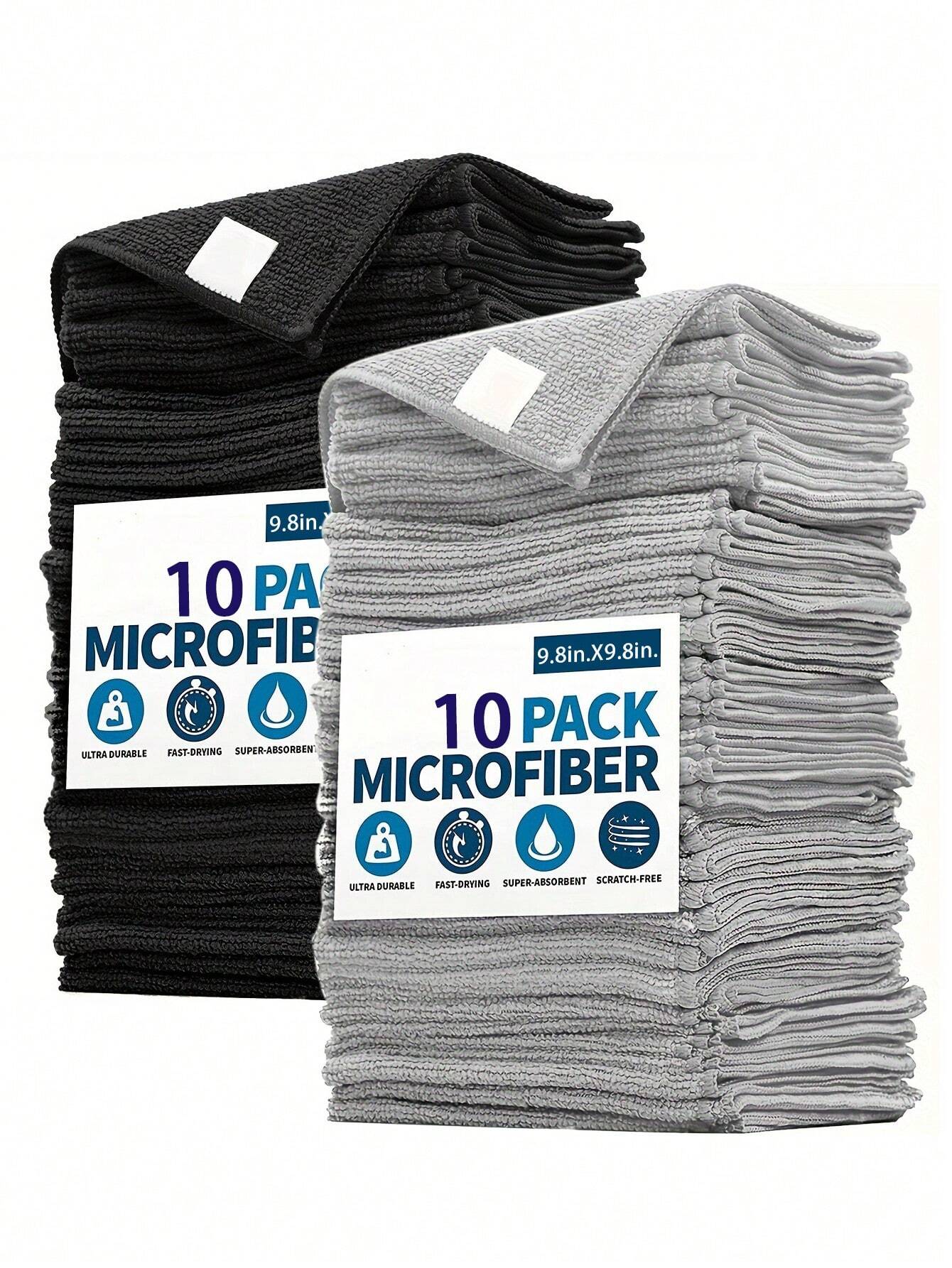 5/10Pcs Light Gray Microfiber  - مراجعة Kitchen Appliances Bath وسعره