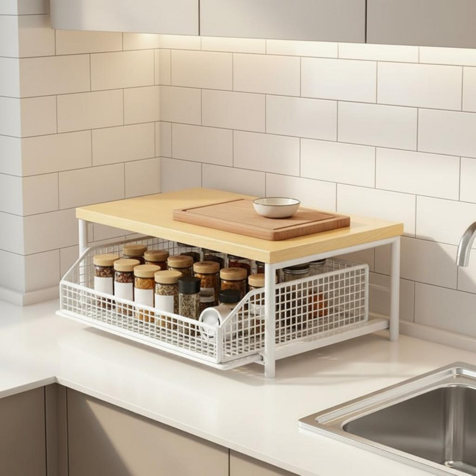 2-Tier Kitchen Counter Rack Sp - مراجعة Kitchen Appliances In وسعره