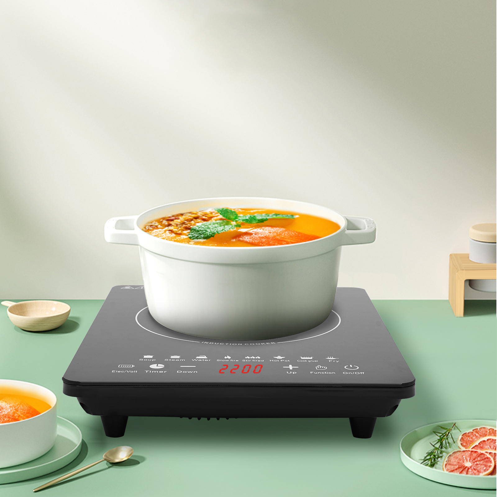 750W Smart Portable Induction  - مراجعة Induction Cooktop Portable وسعره