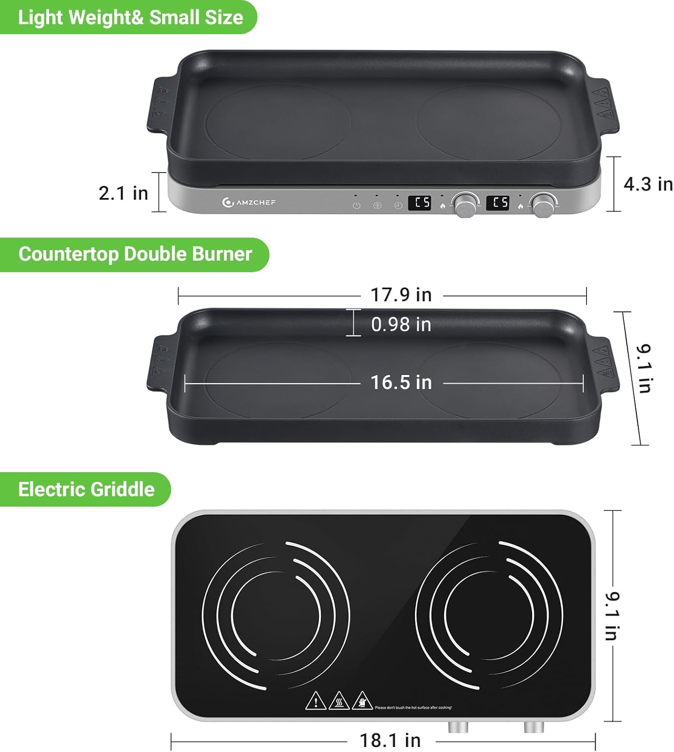 Double Induction Cooktop with  - مراجعة Induction Cooktop Portable وسعره