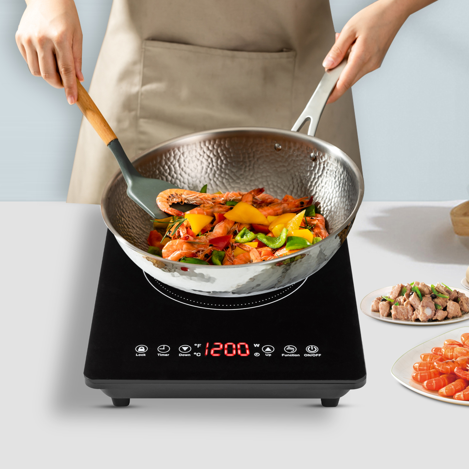 1800W Induction Cooktop Hot Pl - مراجعة Induction Cooktop Portable وسعره