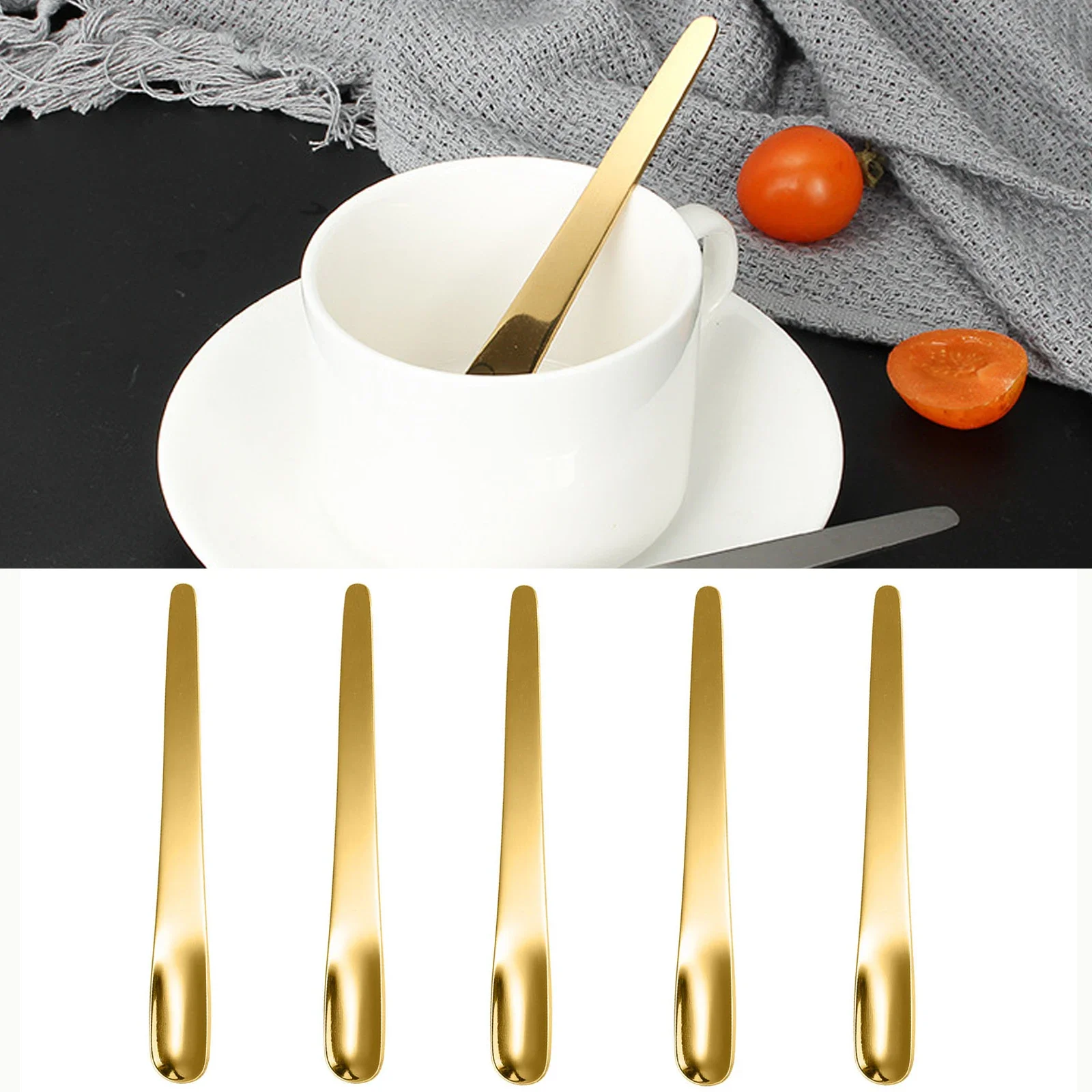 5PCS Coffee Spoon Stainless St - مراجعة Kitchen Appliances Unit وسعره