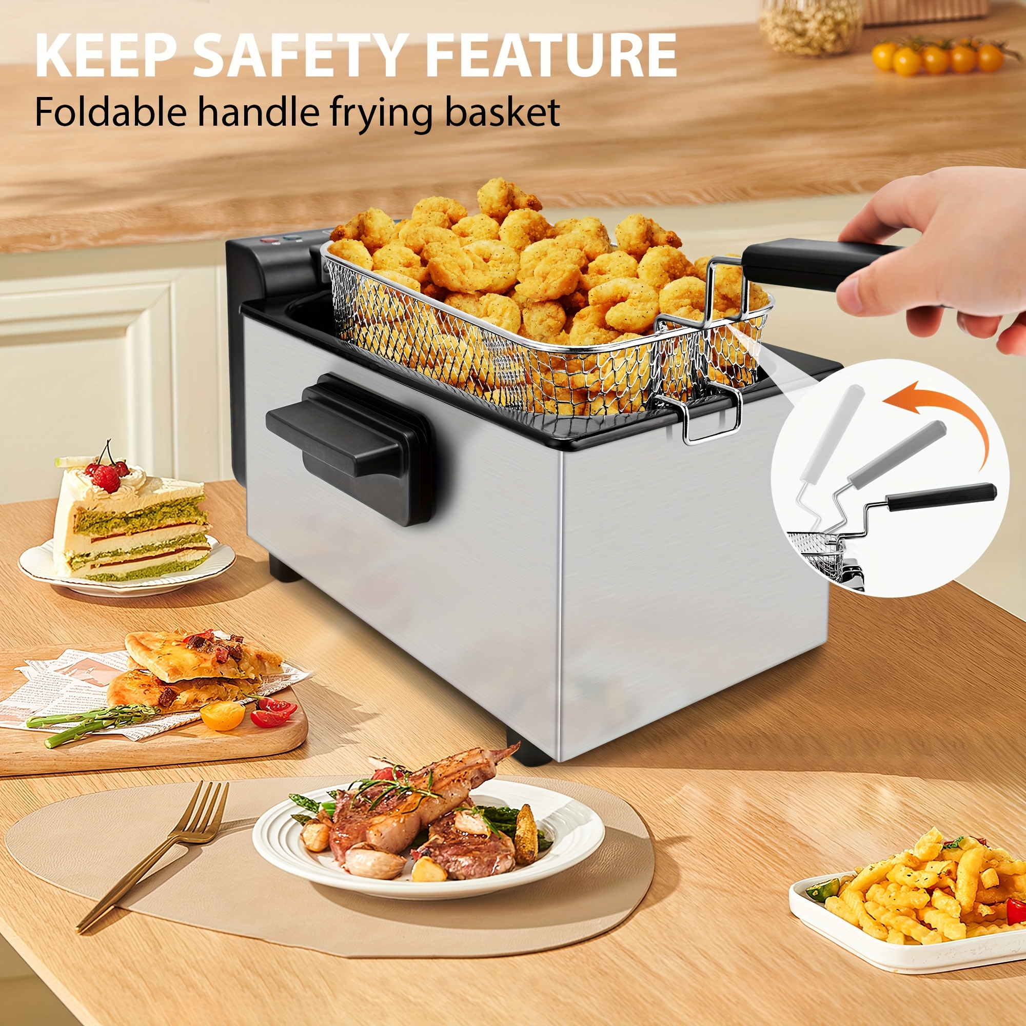 usSUSTEAS Household Deep Fryer - مراجعة Kitchen Appliances Made In Usa وسعره