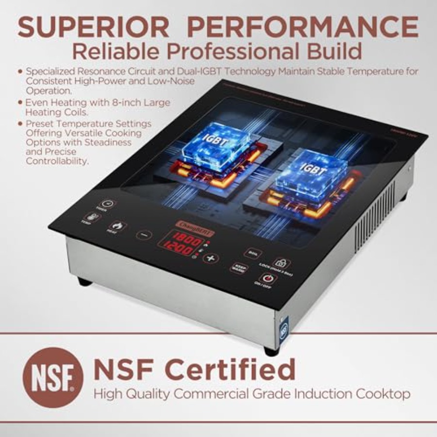 Apartment/RV/food station use: - مراجعة Induction Cooktop Portable وسعره