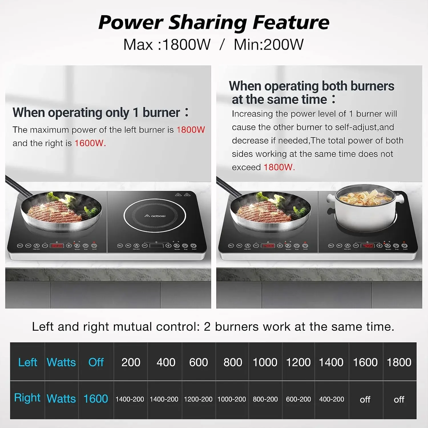 Aobosi Double Induction Cookto - مراجعة Induction Cooktop Portable وسعره